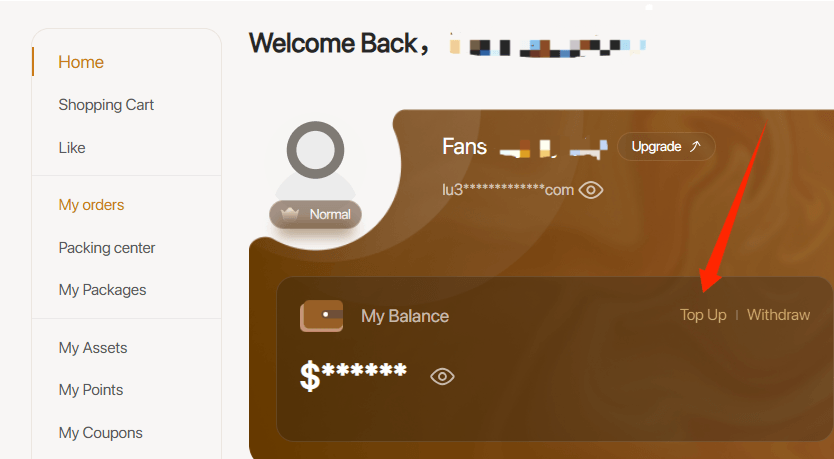 Top Up — reference screenshot